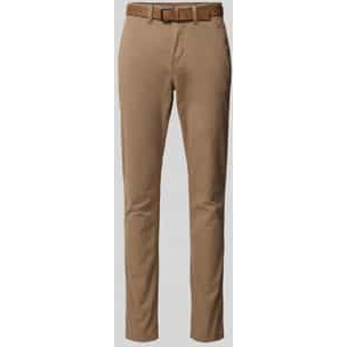 Tom Tailor Denim - Slim-fit chino met riem - Maat 31/32 - Honey Camel beige