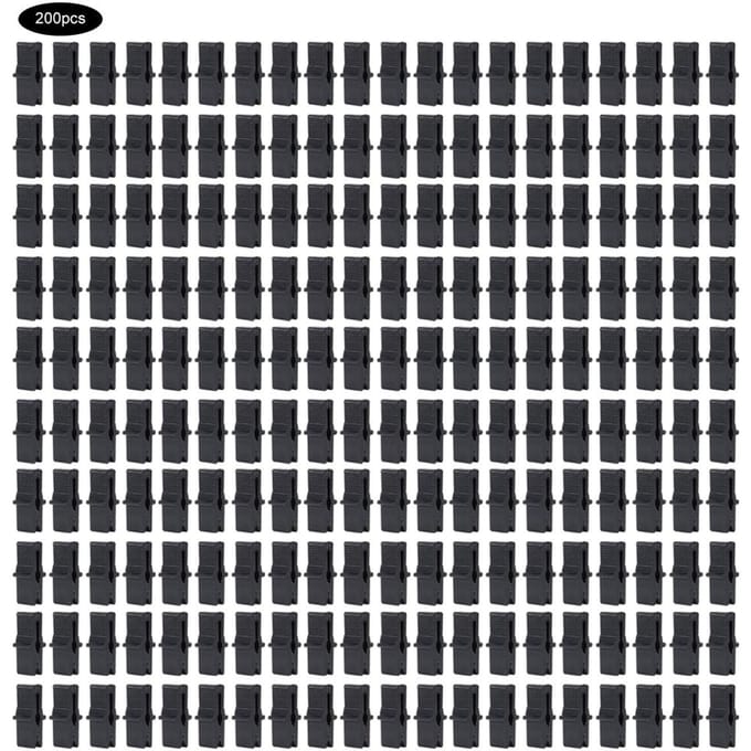 200 stuks Kasfolie Clip Fixeerklem Kasaccessoires voor Netten Plastic Folie gray