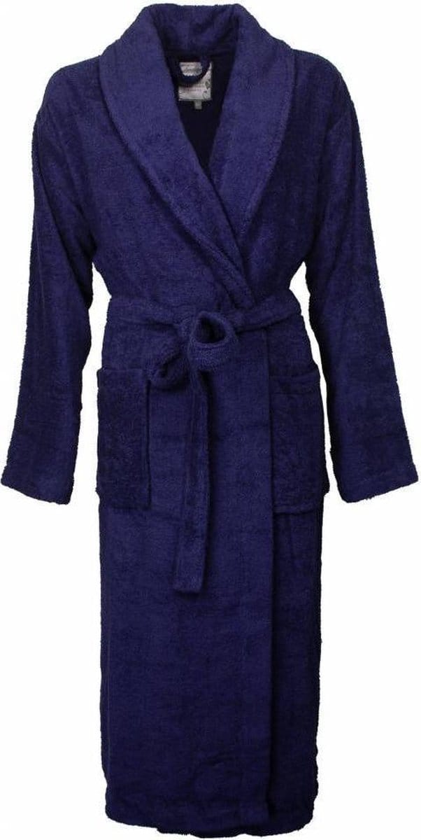 Tenderness Dames Badjas - 100% Katoen - Donker Blauw - Maat M