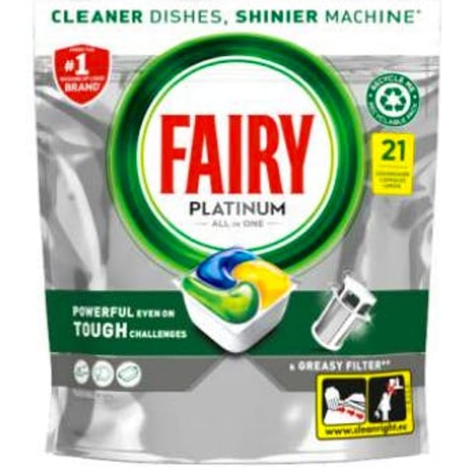 Fairy (Dreft) Platinum All In One Dishwasher Tablets Lemon 21 st