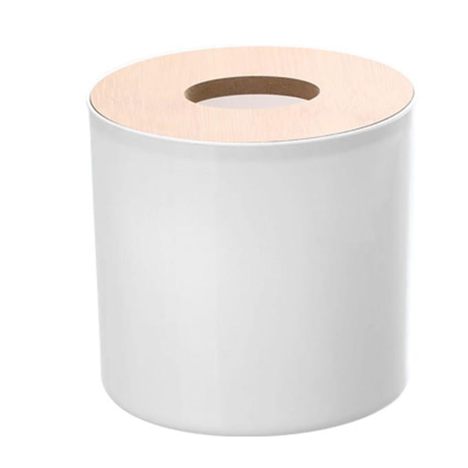 Rol Tissuebox Houder Innovatief Modern Beknopt Grote Ruimte Ronde Tissue Toiletpapier Dispenser wit