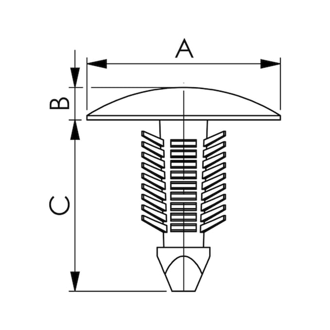 Wurth - Geribbelde spreidnagel, vierkant - Dennenboomclip, type 4 x 25 st