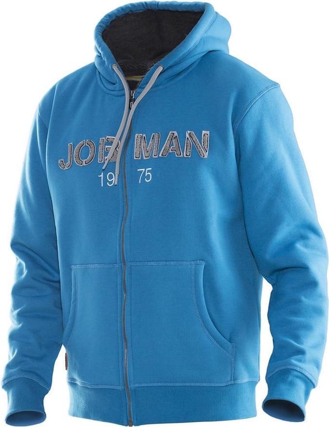 Jobman 5154 Vintage Hoodie Lined 65515438 - Oceaan/Donkergrijs - M