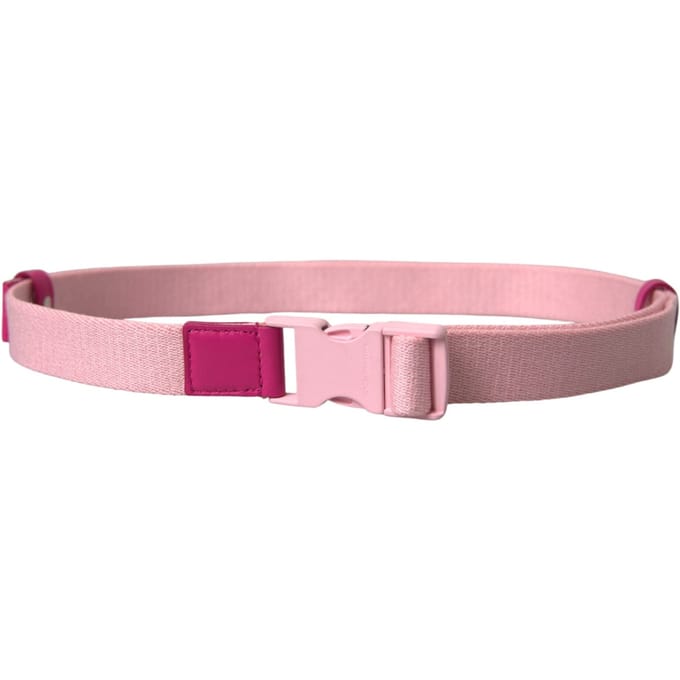 Dolce & Gabbana Roze Canvas Stretch Plastieken Gesp Damesriem