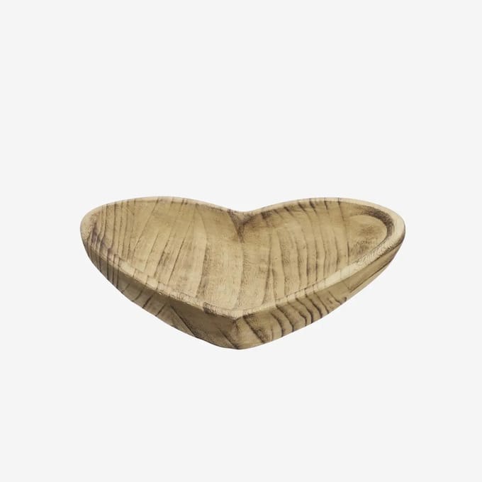 Madam Stoltz - Paulownia Houten Hart Schaal - 24 cm