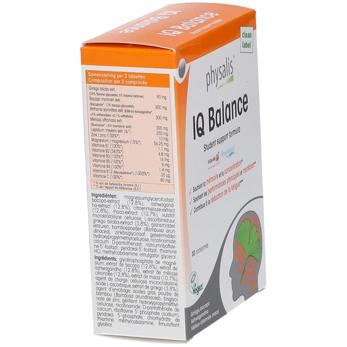 Physalis IQ Balance 30 Capsules | Geheugen, Concentratie & Mentale Prestaties