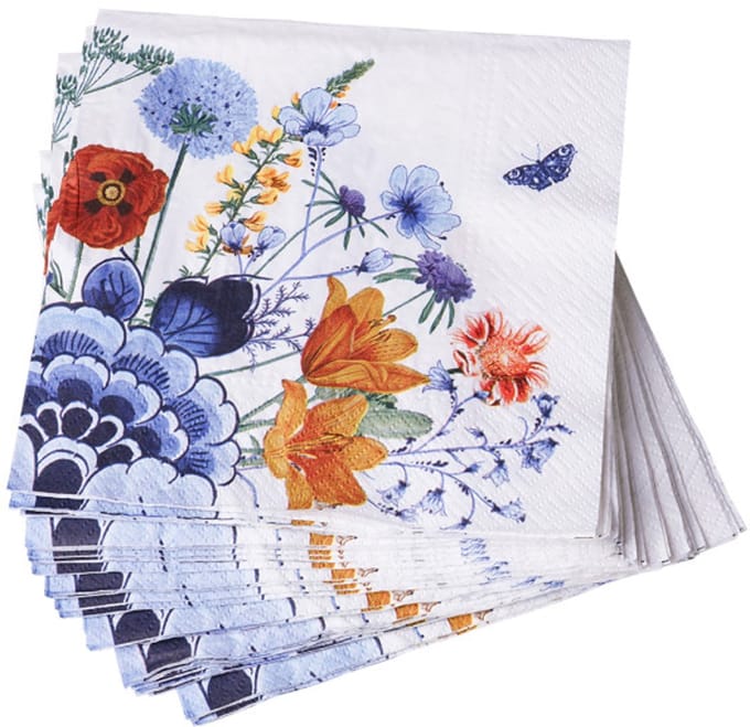 Servetten Wildbloemen - 20 stuks - 17x17 cm