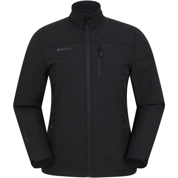 Mountain Warehouse Heren Grasmere Soft Shell Jas (Zwart)