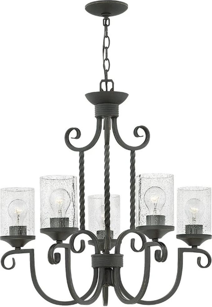 Hinkley LED Kroonluchter | 5X E27 Max 60W | Dimbaar | Olde Black