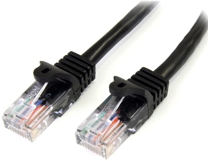 Startech 45PAT3MBK - Cat 5 UTP-kabel - RJ45 - 3 m - Zwart