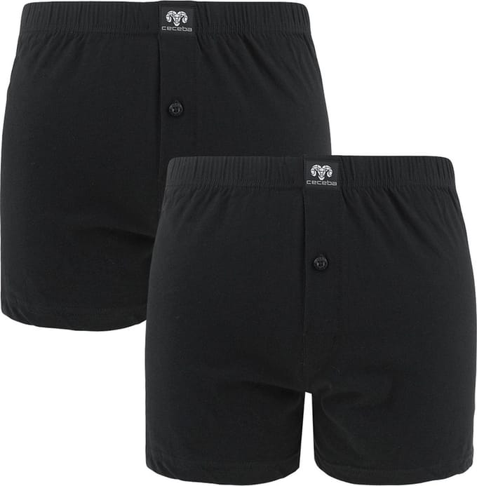 CECEBA Daytona 2-pack Heren Boxershorts wijd - Zwart