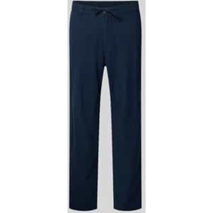 slim fit broek van mix van katoen en linnen model 'BRODY'