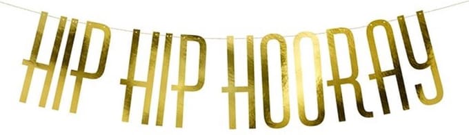 PartyDeco - Folat - Letterslinger Hip Hip Hooray