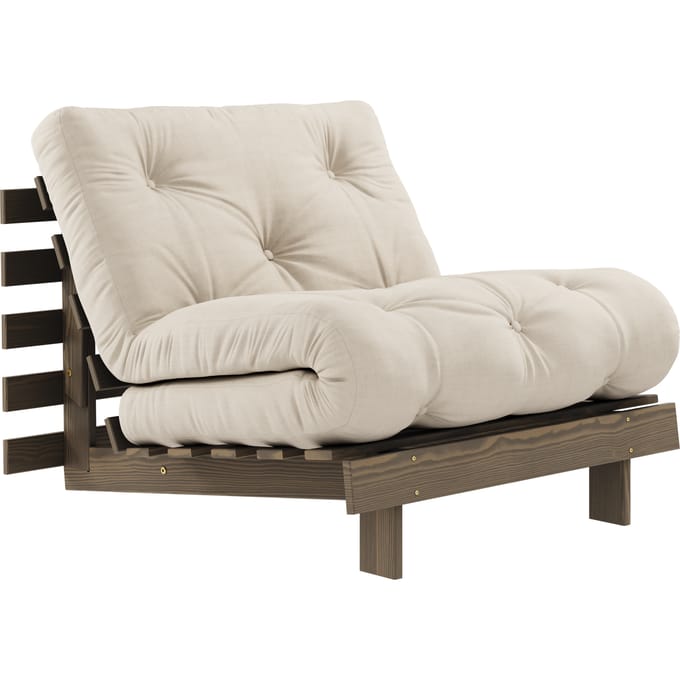 Karup Slaapbank Roots 90 - 747 Beige - 106 carob brown lacquered