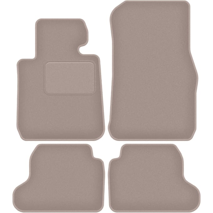 Beige velours vloermatten voor: BMW 1 F22 coupé (2011-2019)