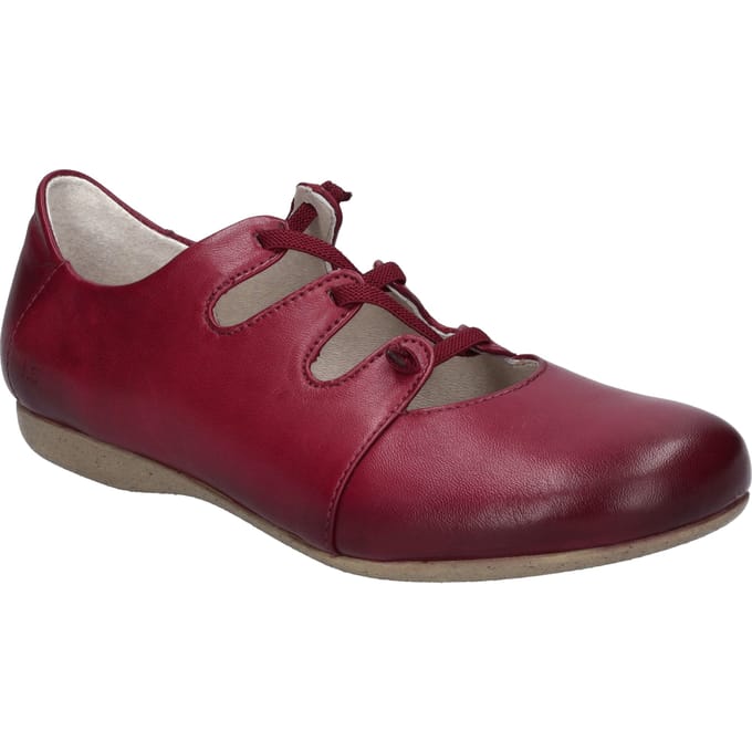 Josef Seibel - FIONA 04 - Dames veterschoenen - Kleur: Rood - Maat: 39