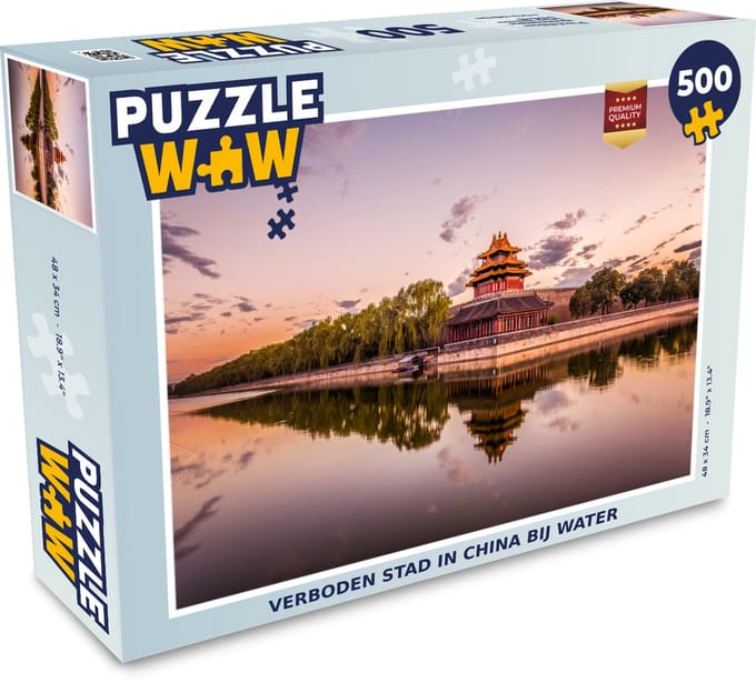 Puzzel Verboden Stad in China bij water - Legpuzzel - Puzzel 500 stukjes