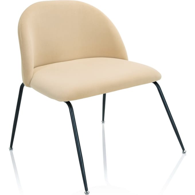 Loungestoel VELVO Fluweel beige hjh OFFICE