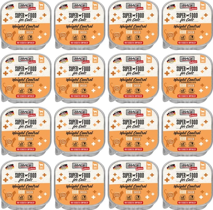 MAC’s Vetcare Kattenvoer - Weight Control - 63% vers Kippenvlees - 16 x 100g
