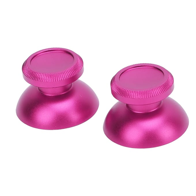 2 STuks Thumbstick Caps Aluminiumlegering Thumb Joystick Grips Vervangende Accessoires voor Gaming Console Controller Type 3 pink