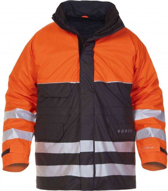 Hydrowear 066385 FR AST Parka Nysted - Zwart - Fluor oranje - M