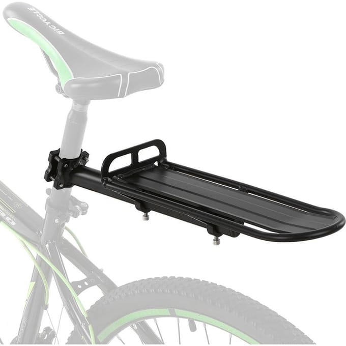 Intrekbare aluminiumlegering fietsbevestiging fiets achterzadelpen rek fietstas bagage vracht zwart