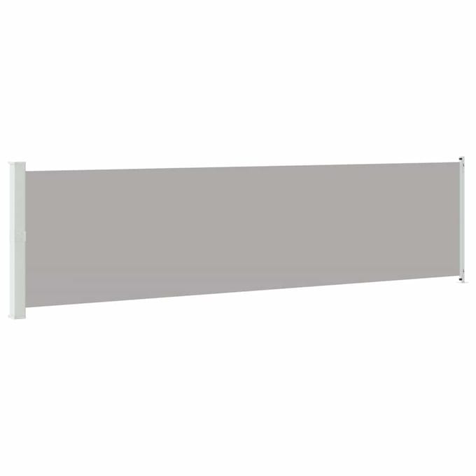 vidaXL - Tuinscherm - uittrekbaar - 614x160 - cm - grijs