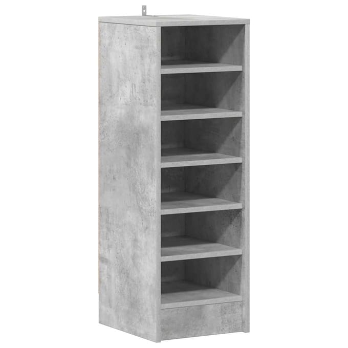 vidaXL - Schoenenkasten - 31,5 - x - 35 - x - 90 - cm - Betongrijs