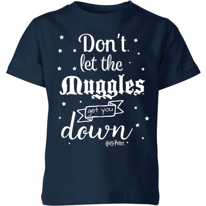 Harry Potter Don't Let The Muggles Get You Down Kinder T-shirt - Navy - 98/104 (3-4 jaar)