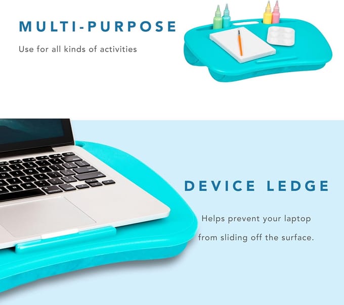 Famanu - Turquoise laptopkussen – geschikt tot 15 inch – en compact