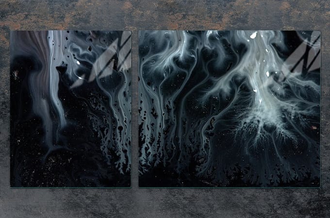TMK ArtDeko - Snijplank - 100x52 cm - Marmer - Geharde Glas