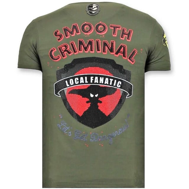Stoere Heren T-shirt - Crime Empire - Groen