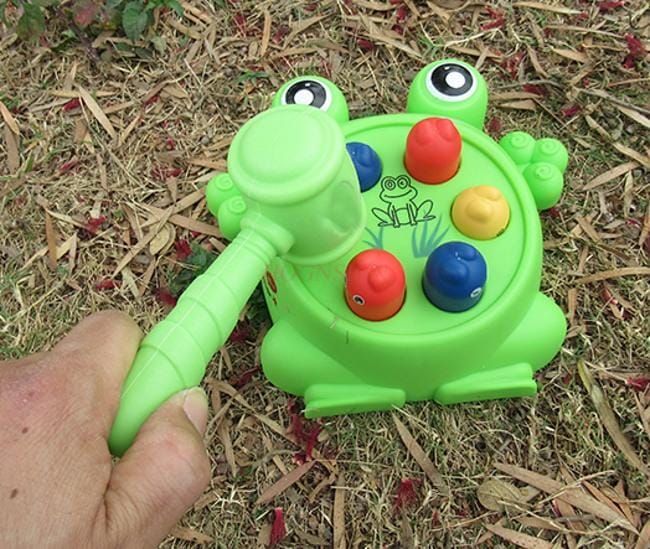 Kikker die op de grond slaat Muis Kinderen Tikspeelgoed Puzzel Vroege Educatie Machine Groot Formaat