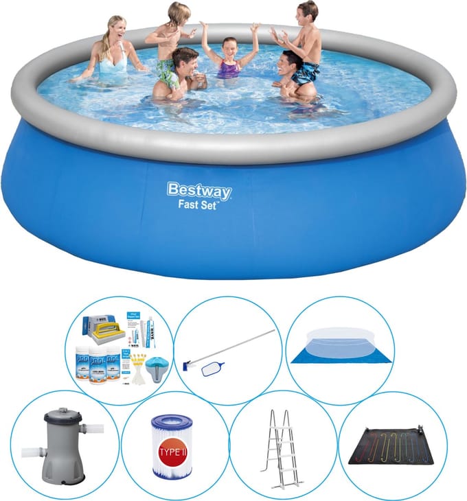 Fast Set Rond 457x122 cm - 8-delig - Zwembad Met Accessoires