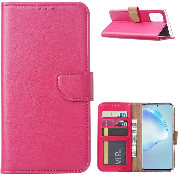 Bookcase Hoesje Samsung Galaxy S20 Roze met Pasjeshouder