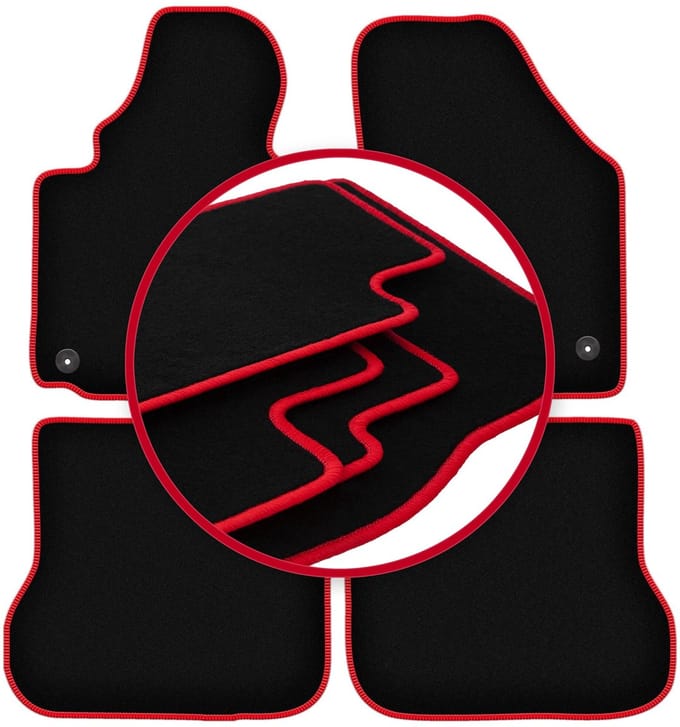 CARLUX-RED automatten voor: Volkswagen Caddy 2K minivan (2004-2010)