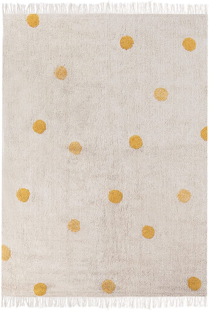 DARDERE - Vloerkleed - Beige/Geel - 140 x 200 - Katoen