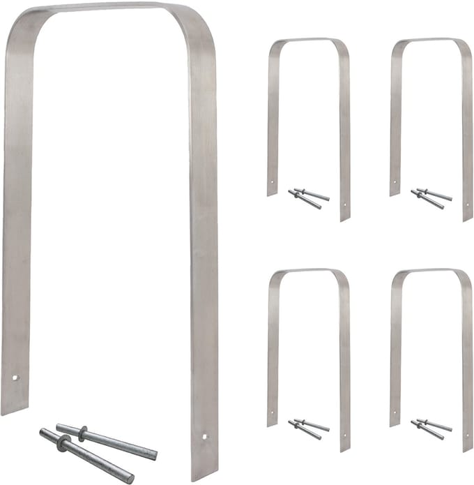 5 x Fietsenrek 117 x 80 cm RVS 13 mm Fietsenrek Parker type U