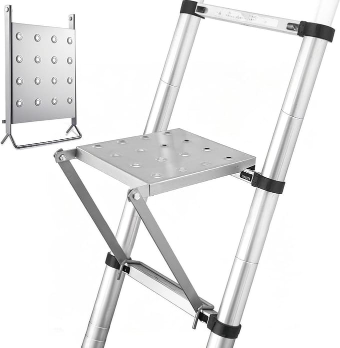 Ladderplatforms - Werkbok systeem - Veilig werken - Antislip basis - 314 cm breed - Zilver