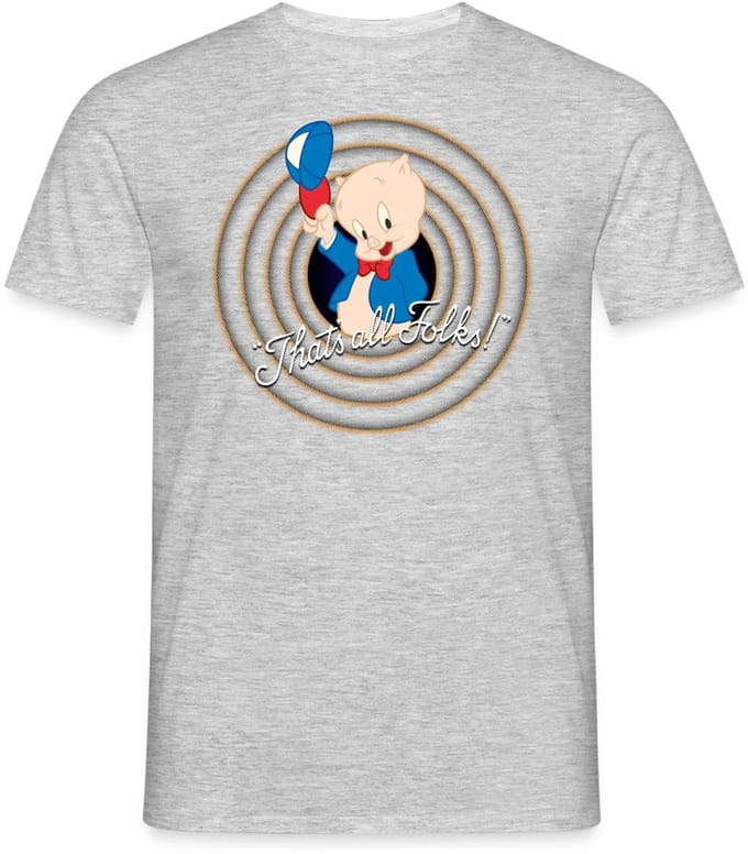 Looney Tunes Porky Pig T-Shirt Heren