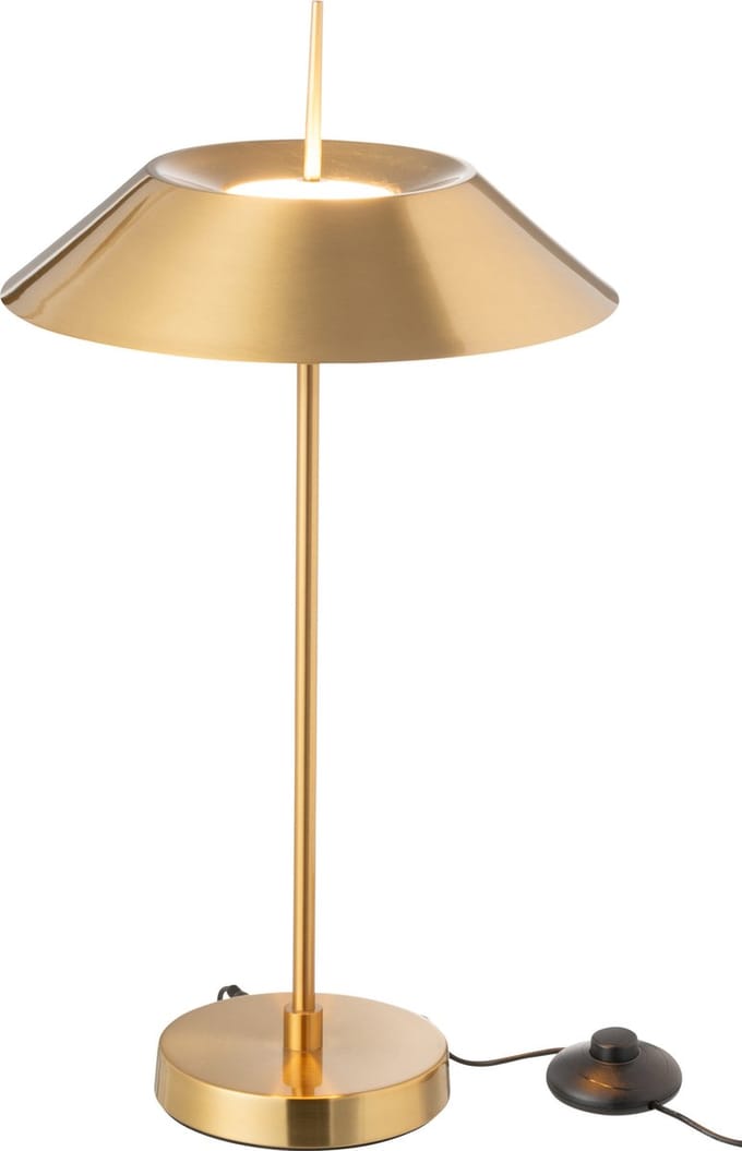 J-Line tafellamp - metaal - goud - LED lichtjes