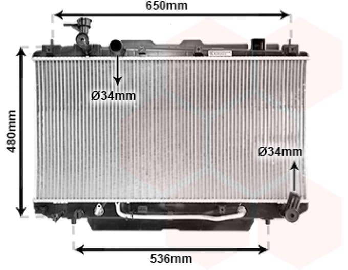 Van Wezel - RADIATOR VOOR TOYOTA RAV 4 XA20 2000-2003 1640028140