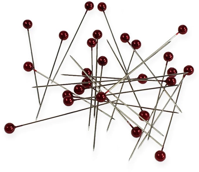 Parelspelden rood 65 mm - set van 100 stuks