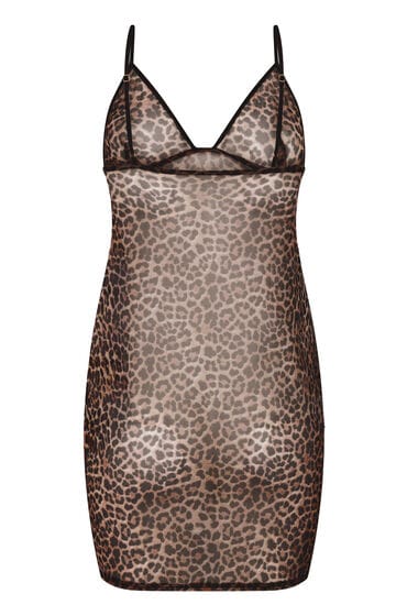 Hunkemöller Slipdress Leopard Zwart
