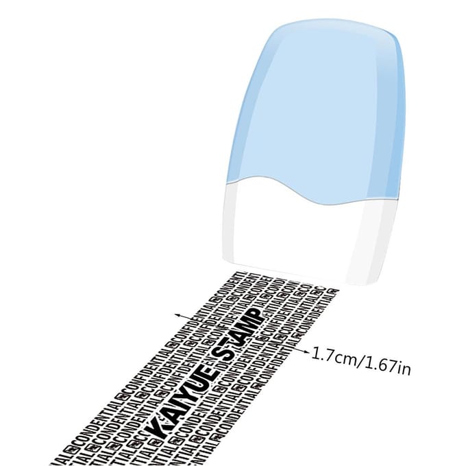 Identiteitsbescherming Rollerstempels Roller Identiteitsdiefstal Preventie Veiligheidsstempel Vertrouwelijk en Adresblokker white