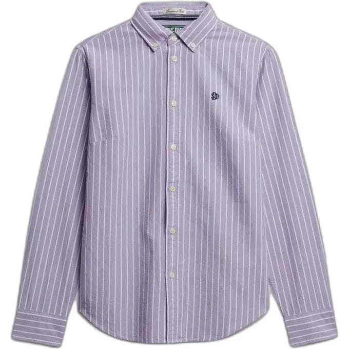 Superdry Slim Oxford Bd Overhemd Met Lange Mouwen Paars M Vrouw