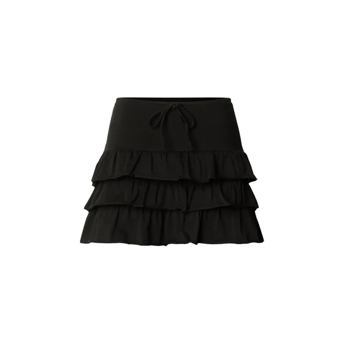 Urban Classics - Volants Jersey Korte rok - XL - Zwart