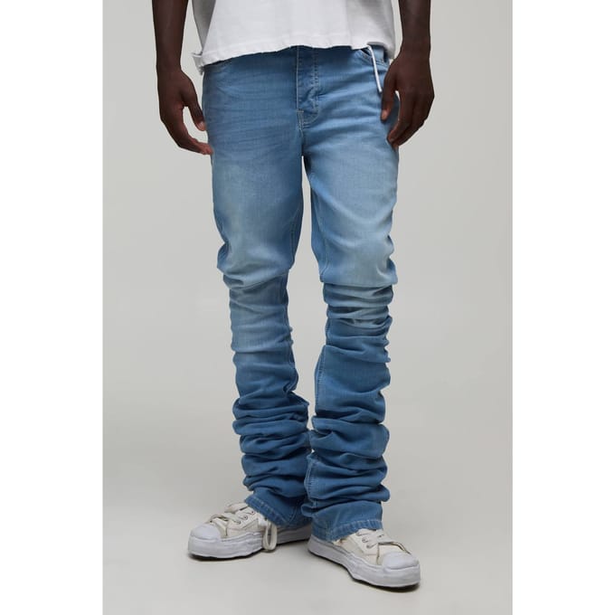 Skinny Flare Extreme Stacked Jeans | Light Blue | Size 50R