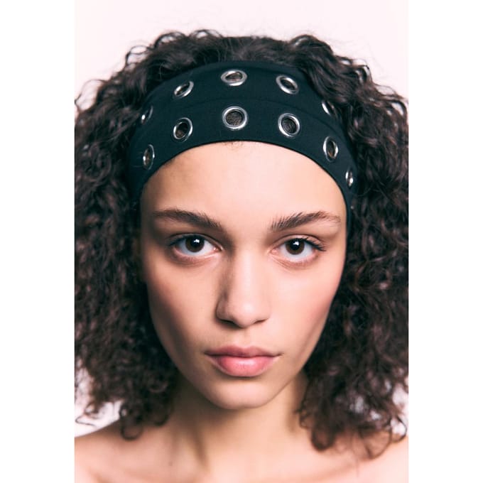 Stradivarius Set van 2 haarbanden met studs  Zwart OS