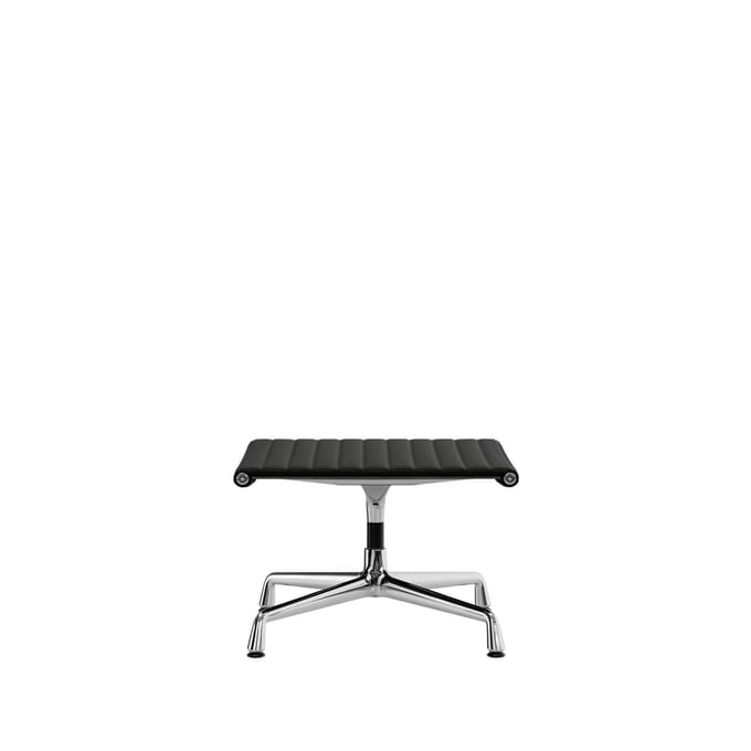 Vitra - Aluminium Chair - EA 125 - Kruk - verchroomd - Hopsak - zwart